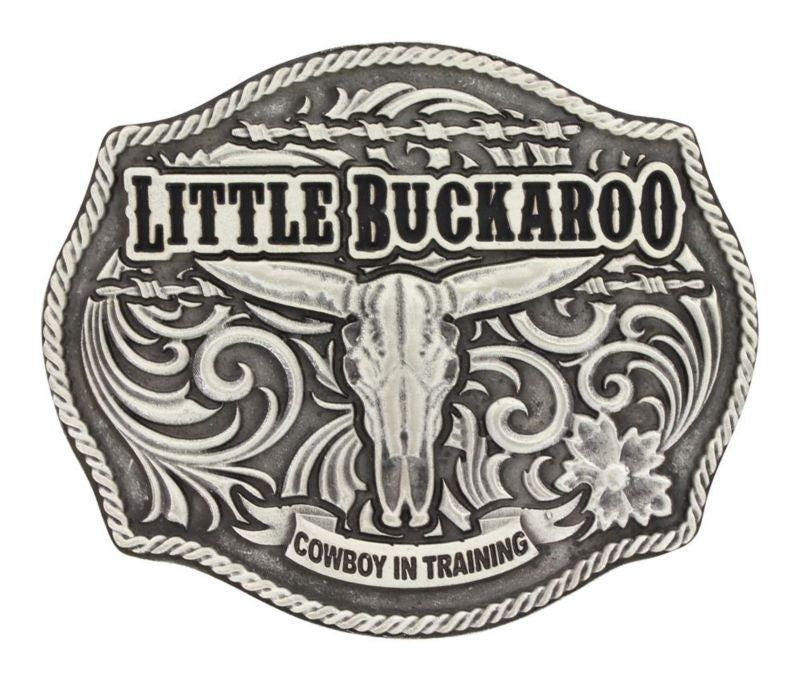 Kids Classic Impress Lil Buckaroo Skull Buckle Brn