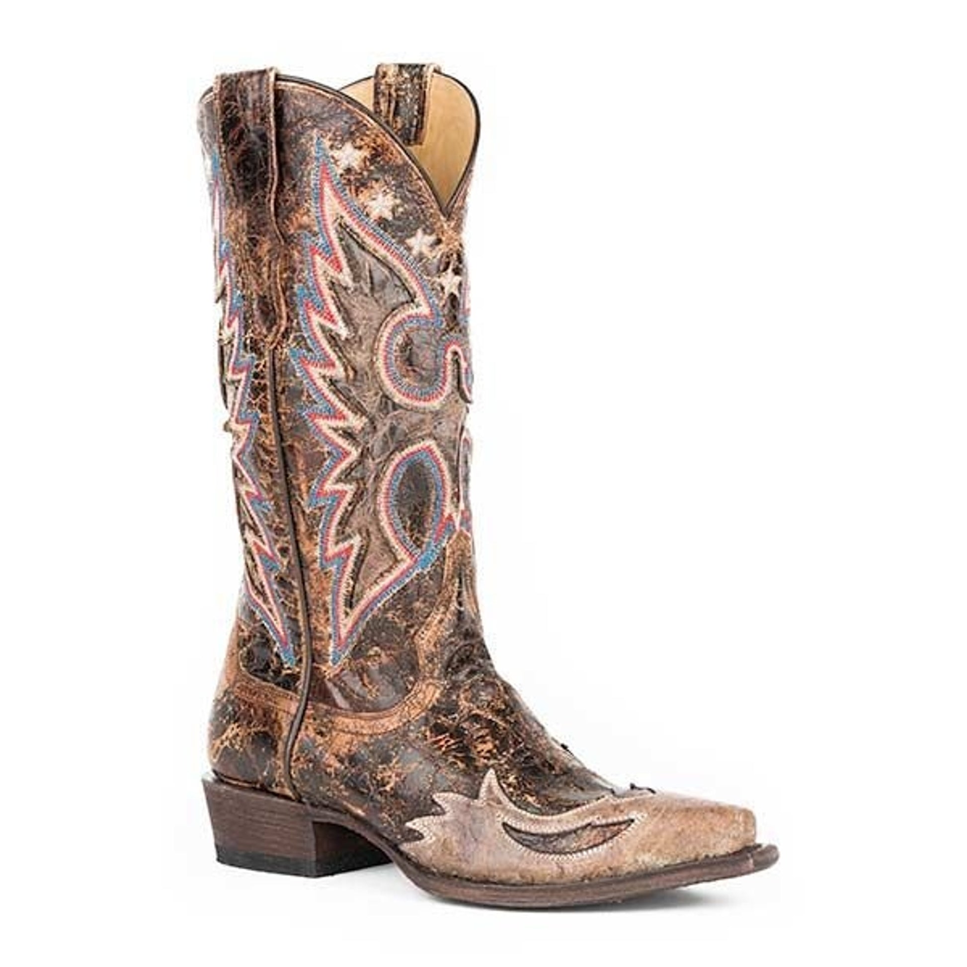 Stetson Ladies Reagan Snip Toe Boots 7 Cognac
