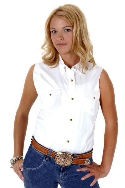 Roper Ladies Poplin SL Snap Shirt