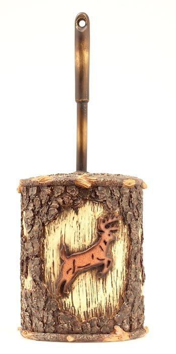 Western Moments Deer Toilet Brush/Caddy