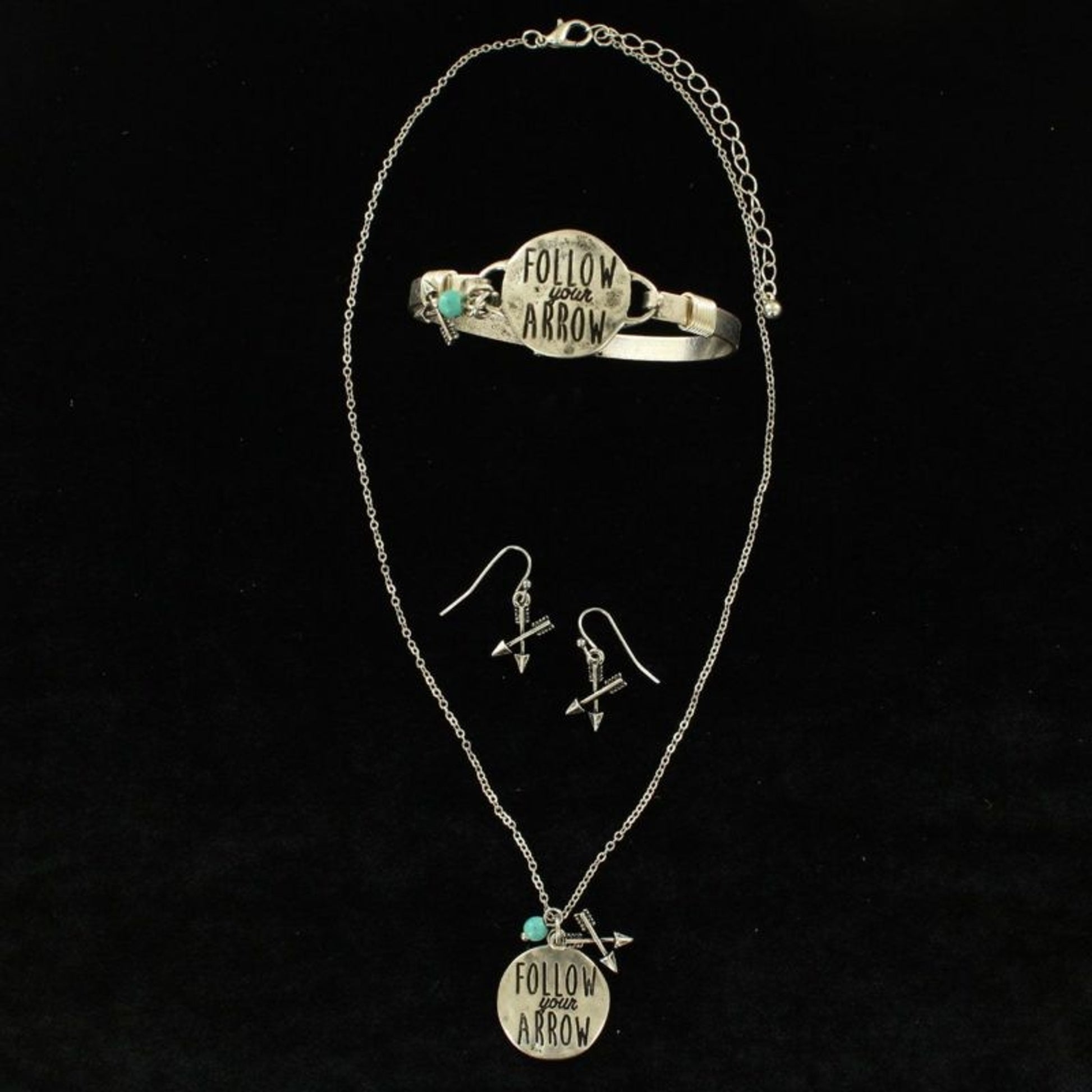 Follow Your Arrow Stone 3 Piece Jewelry SetTurq