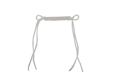 Metalab White Braid Curb Strap 19.5 Brn