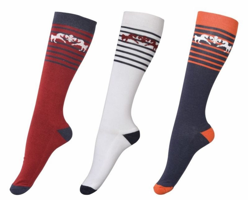Equine Couture Sam Unisex 3 Pack EC/Nvy/Wht/EC/Nvy