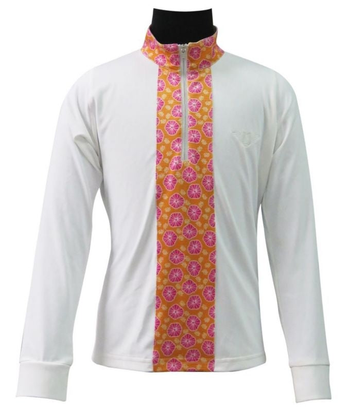 Tuffrider Kid Athena Equicool Riding Shirt L Brn