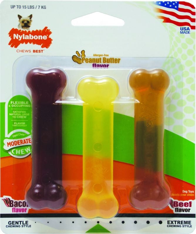 Flexi Chew Triple Pack Petite Pb Beef Bacon