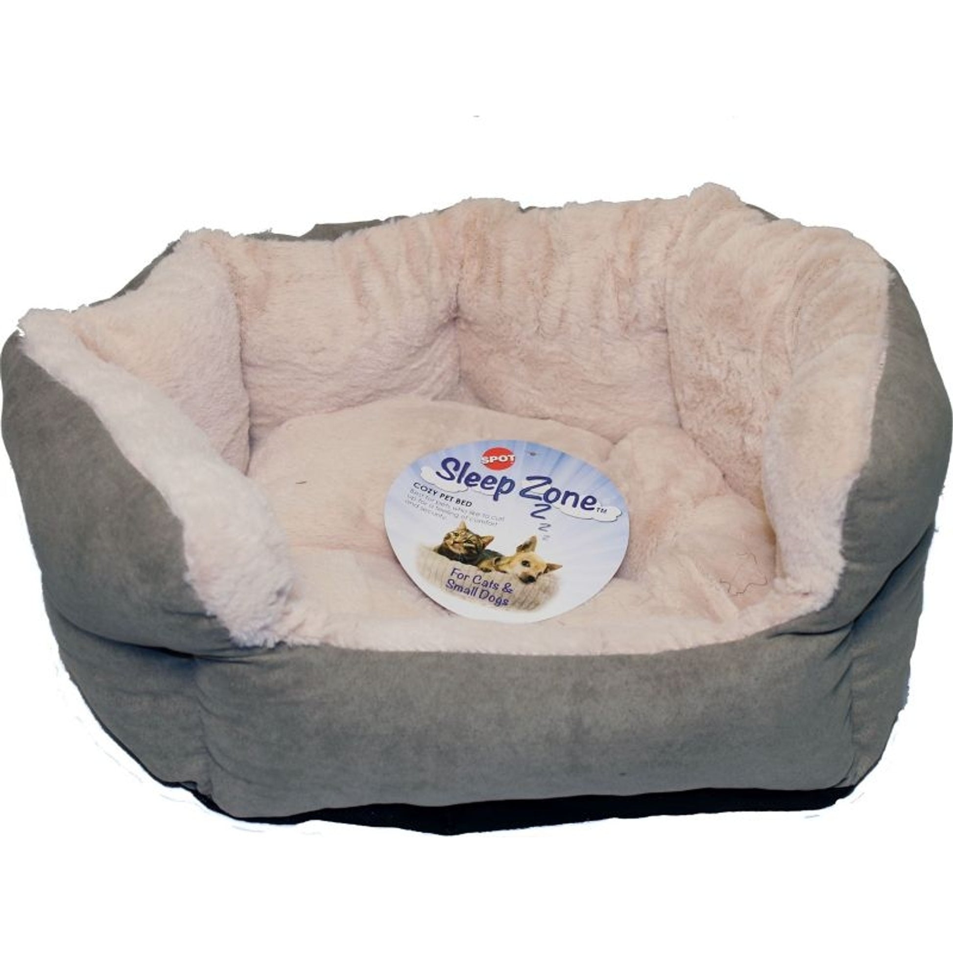 Sleep Zone Reversible Cushion Bed 18 In Chocolate