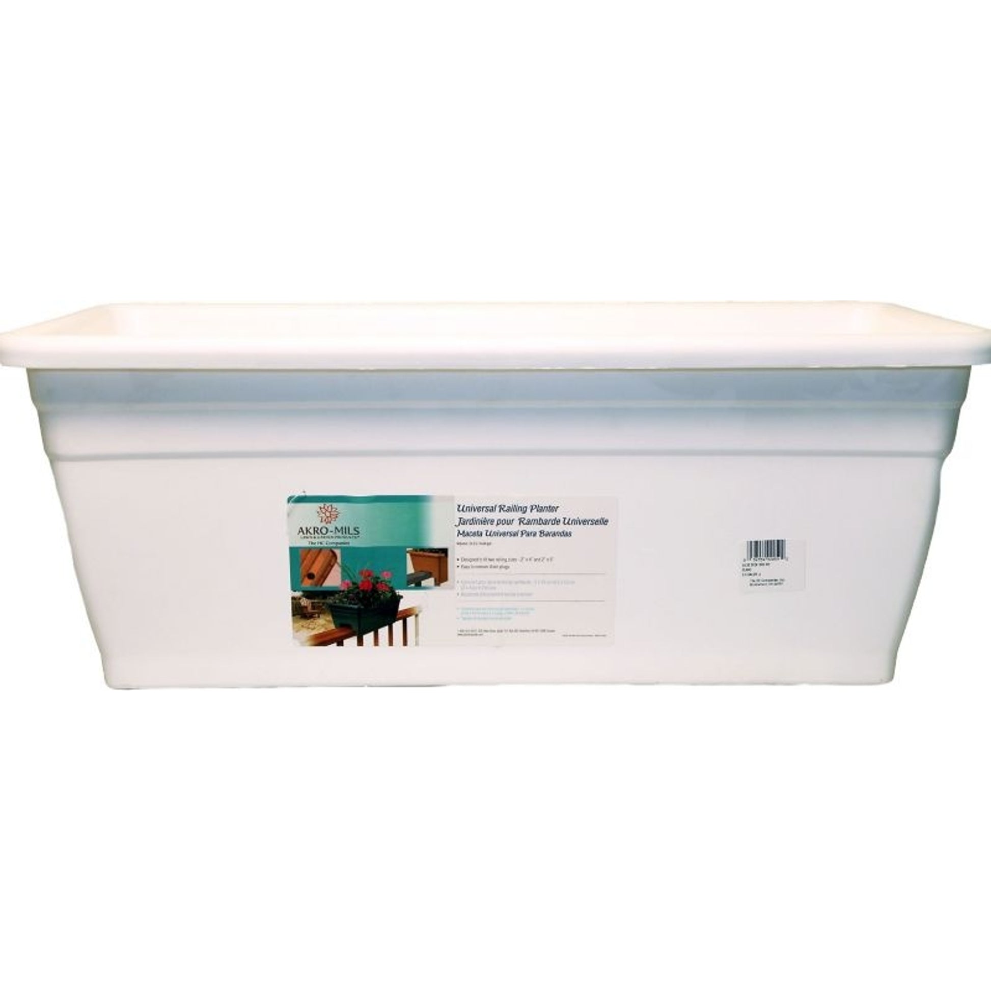 Deck Rail Box Planter 24 Inch White