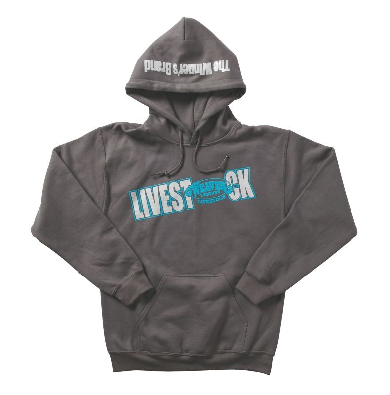 Weaver Leather Livestock Hoodie LG Gray/Blue