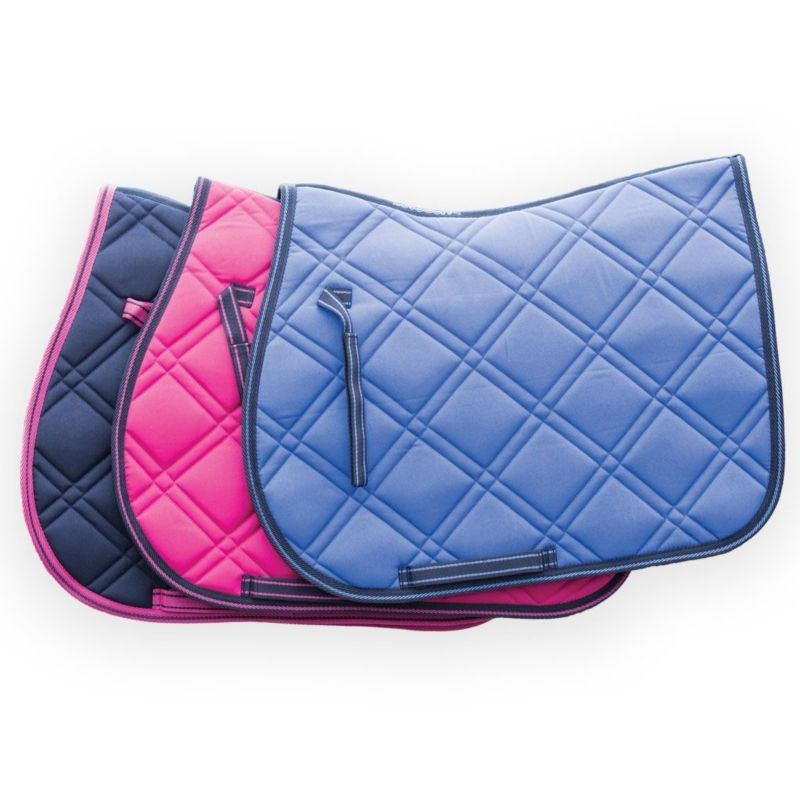 Loveson Saddle Pad Cob/Horse Bk/Wh
