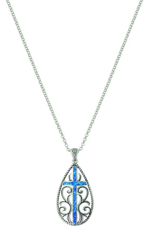 Montana Silver Filigree Water Light Cross Necklace