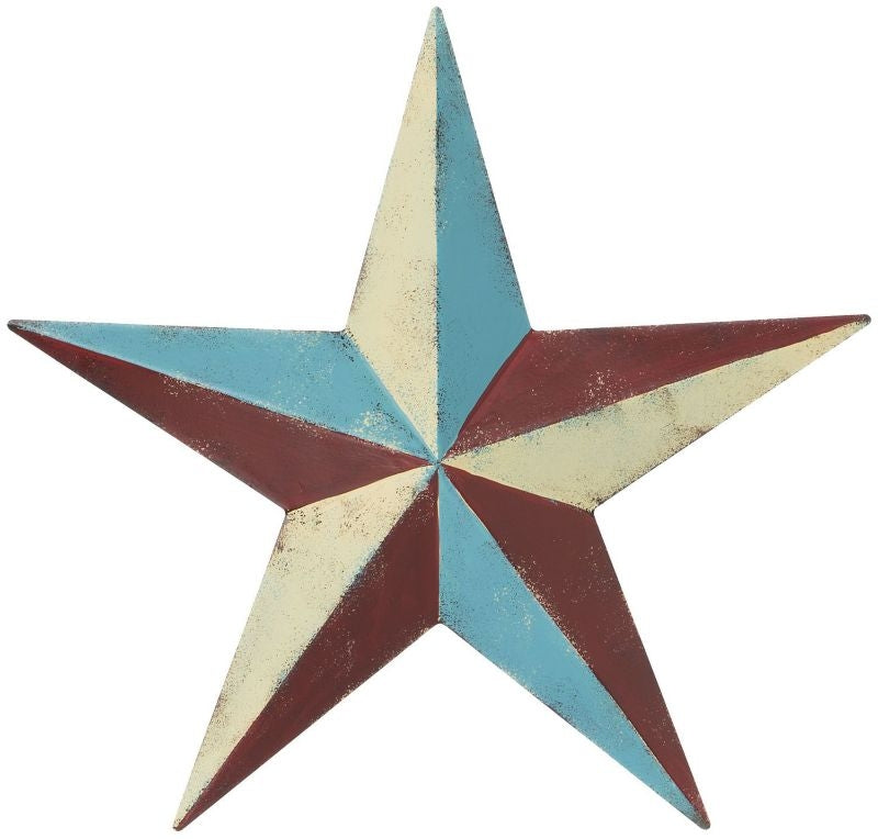 Decorative Star - 12 Multi-ColorBk/Wh