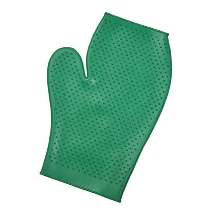 Large Rubber Grooming Mitt Large Green