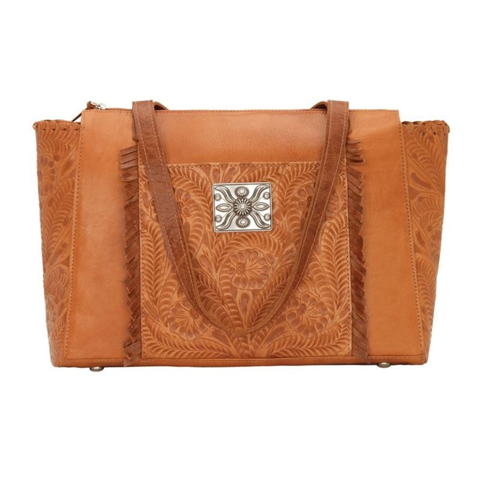 Annies Secret Collection Zip Top Tote 15x10x5 Tan