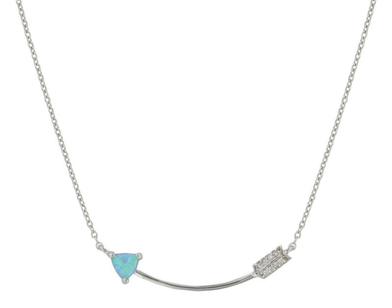 Montana Silversmiths Curved Opal Arrow Necklace