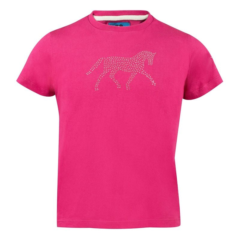 HorZe Kids Abbie T-shirt with Crystals XS Pink