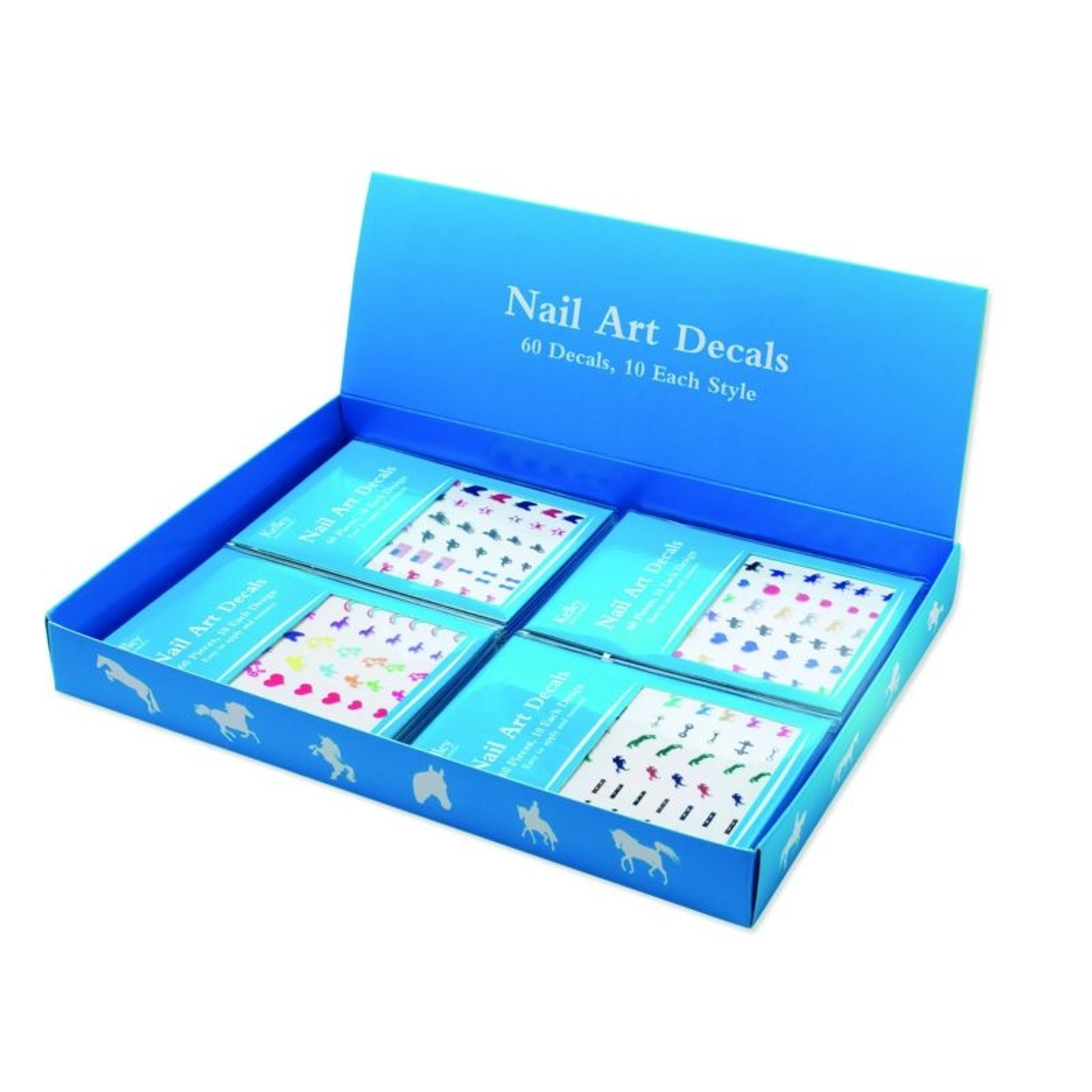 Kelley Hrs Nail Art Decals Display Box with 24 sets