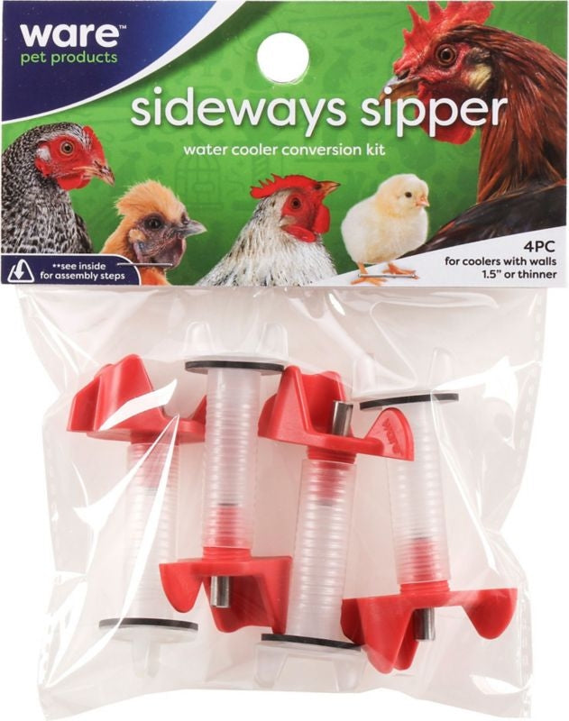 Sideways Sipper Nipples With Extension Tubes 4pk