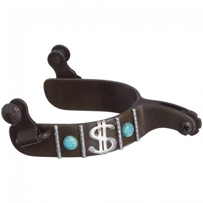 Tough1 Turquoise Stone/Dollar Sign Spurs