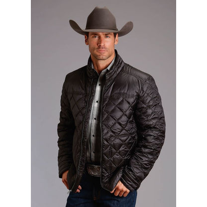 Stetson Mens Nylon Parachute Jacket LG Black