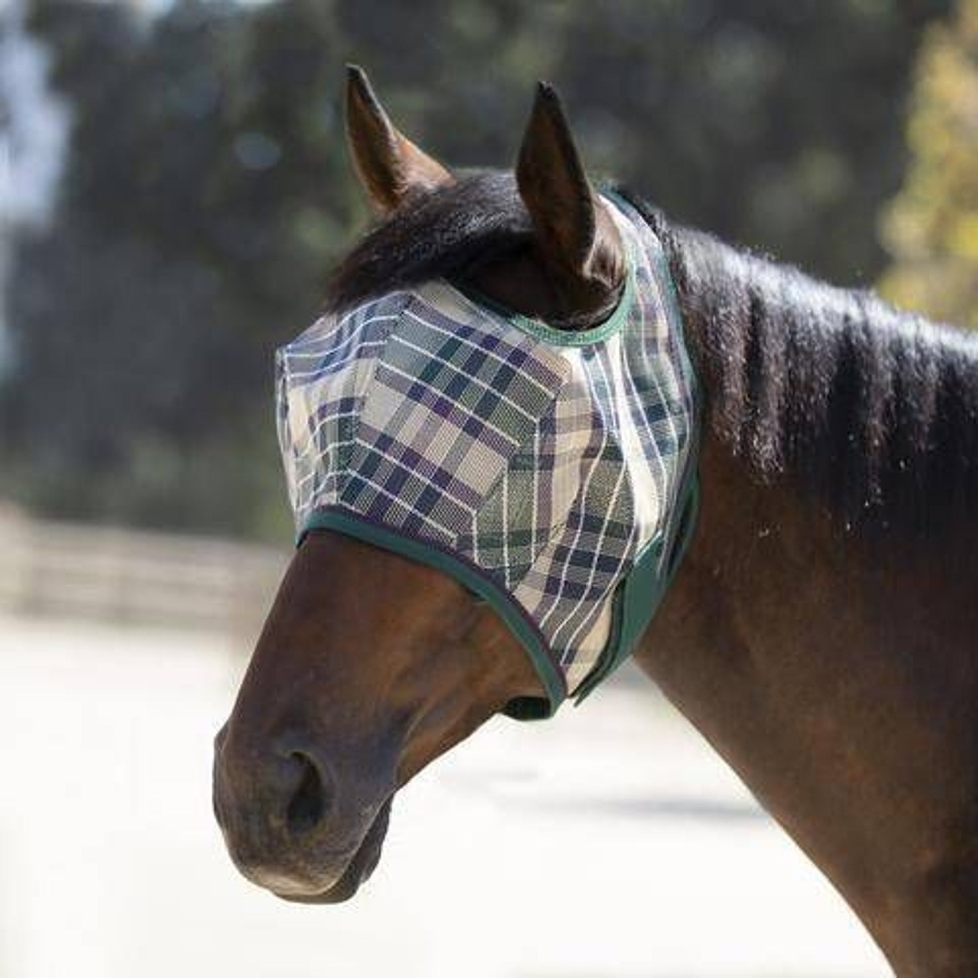 Kensington Fly Mask with Web Trim Large Deluxe Hun