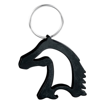 Horse Head Key Chain & Bottle Opener Black