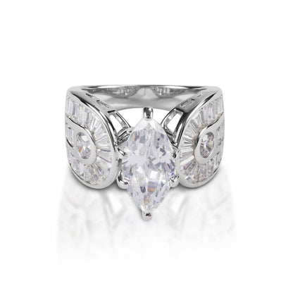 Kelly Herd Marquise Stone Horseshoe Ring