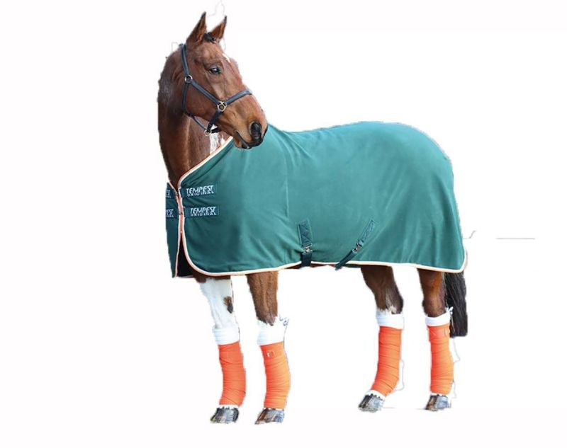 Shires Tempest Fleece Sheet 60 Green/Orange/Grey
