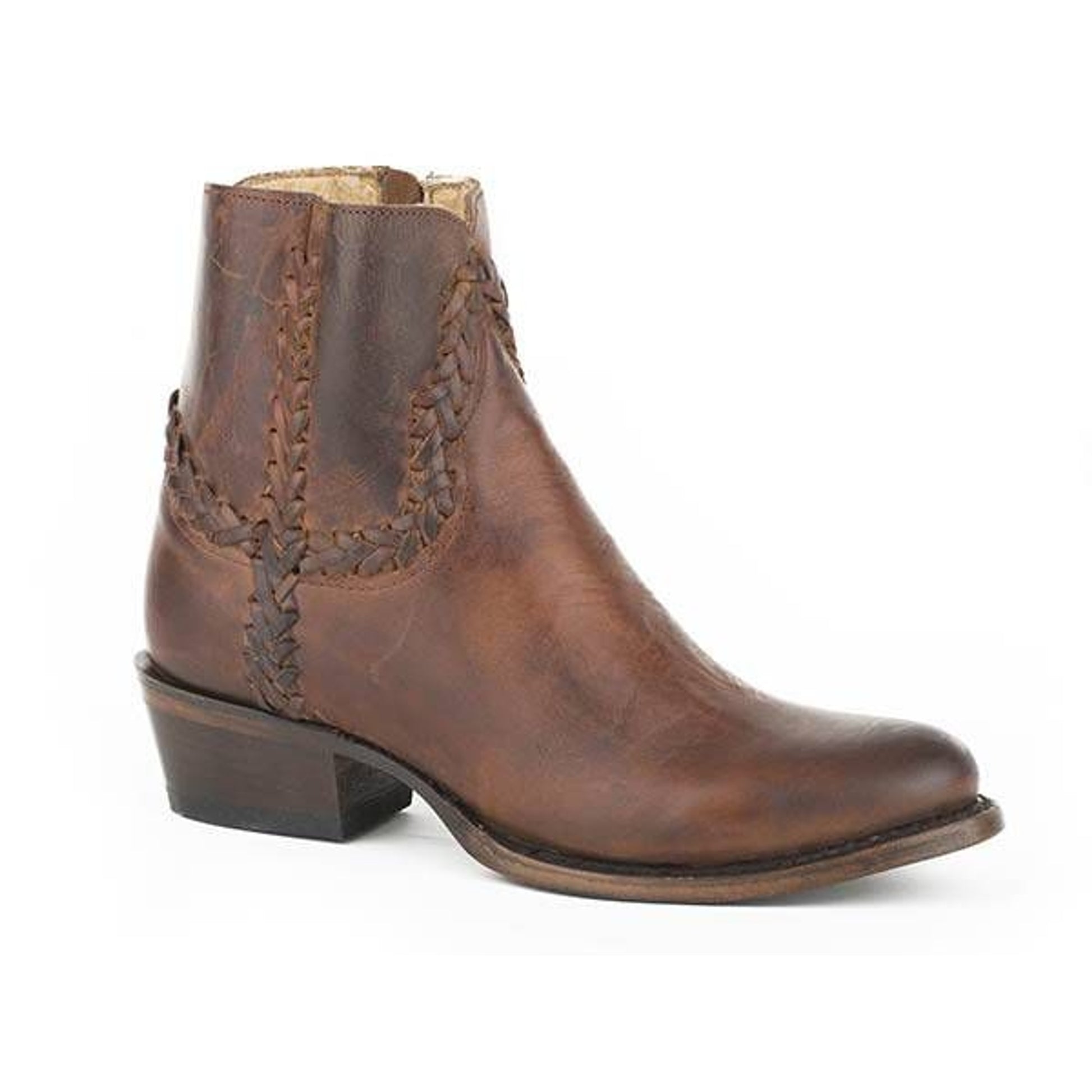 Stetson Ladies Pixie Round Toe Boots Brown– - Main Image