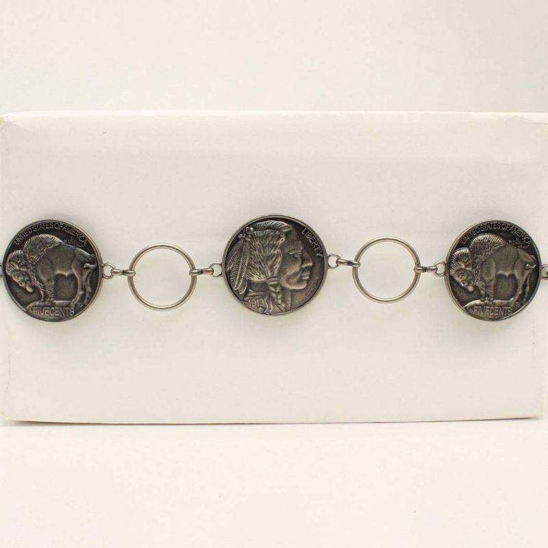 Angel Ranch Ladies 2 1/4" Buffalo Nickle Chain Bel