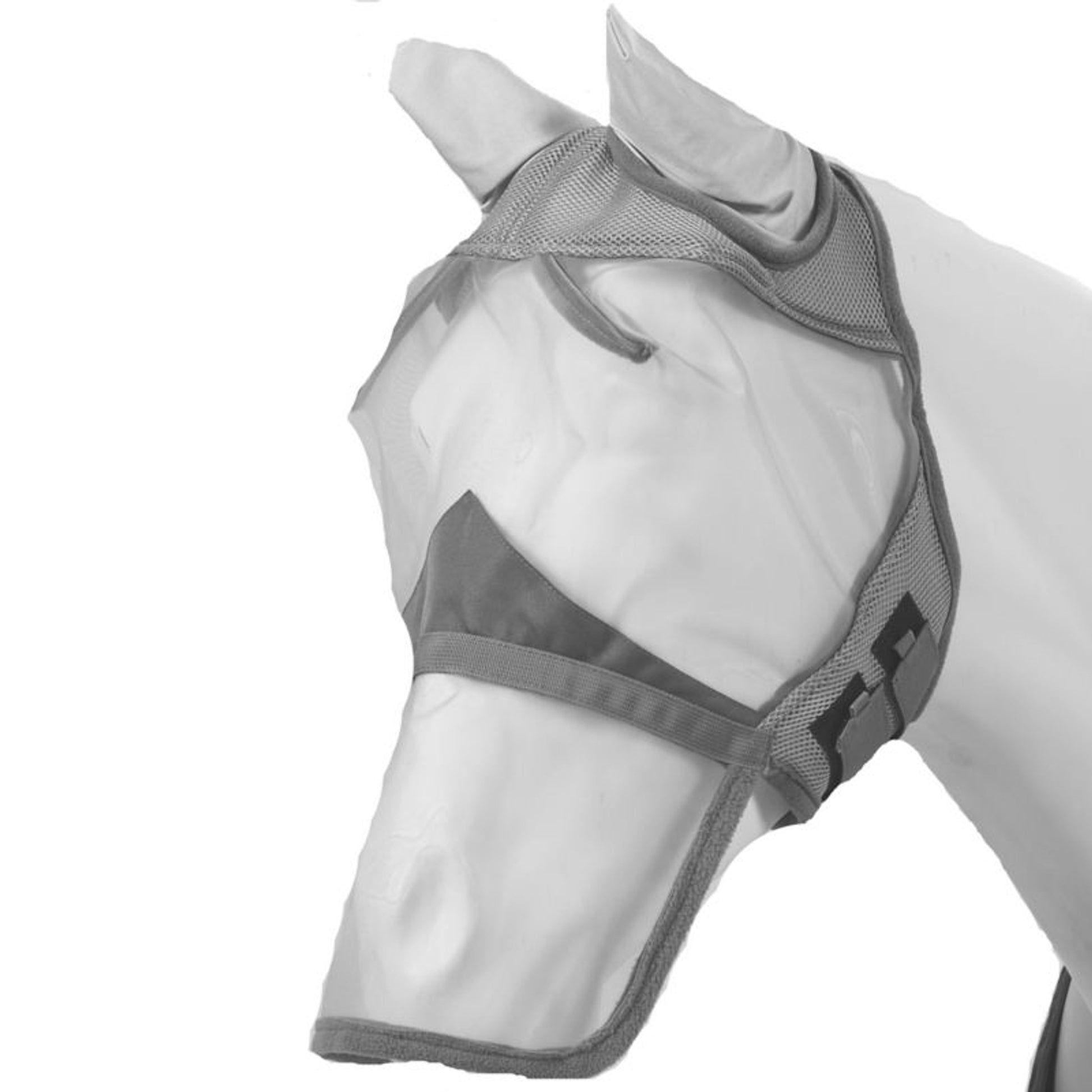 Centaur Fine Mesh Fly Mask with Nose Cob Grey