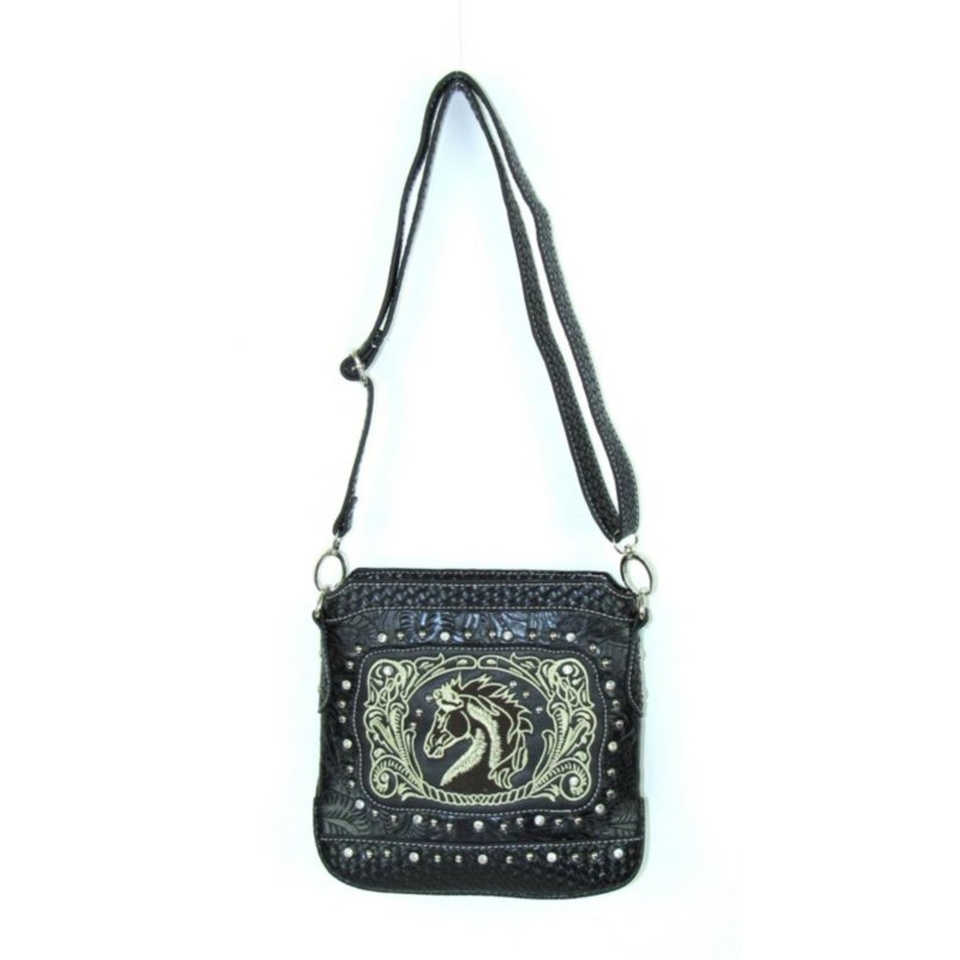 Savana Crossbody Bag With Horse Embroidery 11" x 1