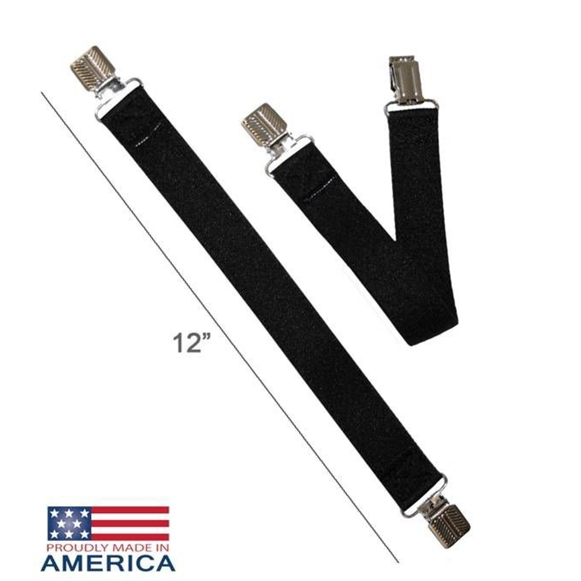 Feather-Weight Wide Elastic Pant Clips - Sold in P