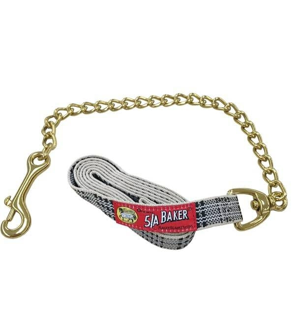 Baker Lead with 30" Solid Brass Chain 1" X 7' Orig