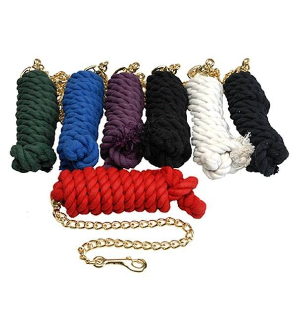 Jacks Cotton Lead Rope with Brass Plated Snap 3/4"
