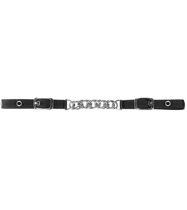 Jacks Flat Chain Nylon Curb Strap 4-1/2" Black