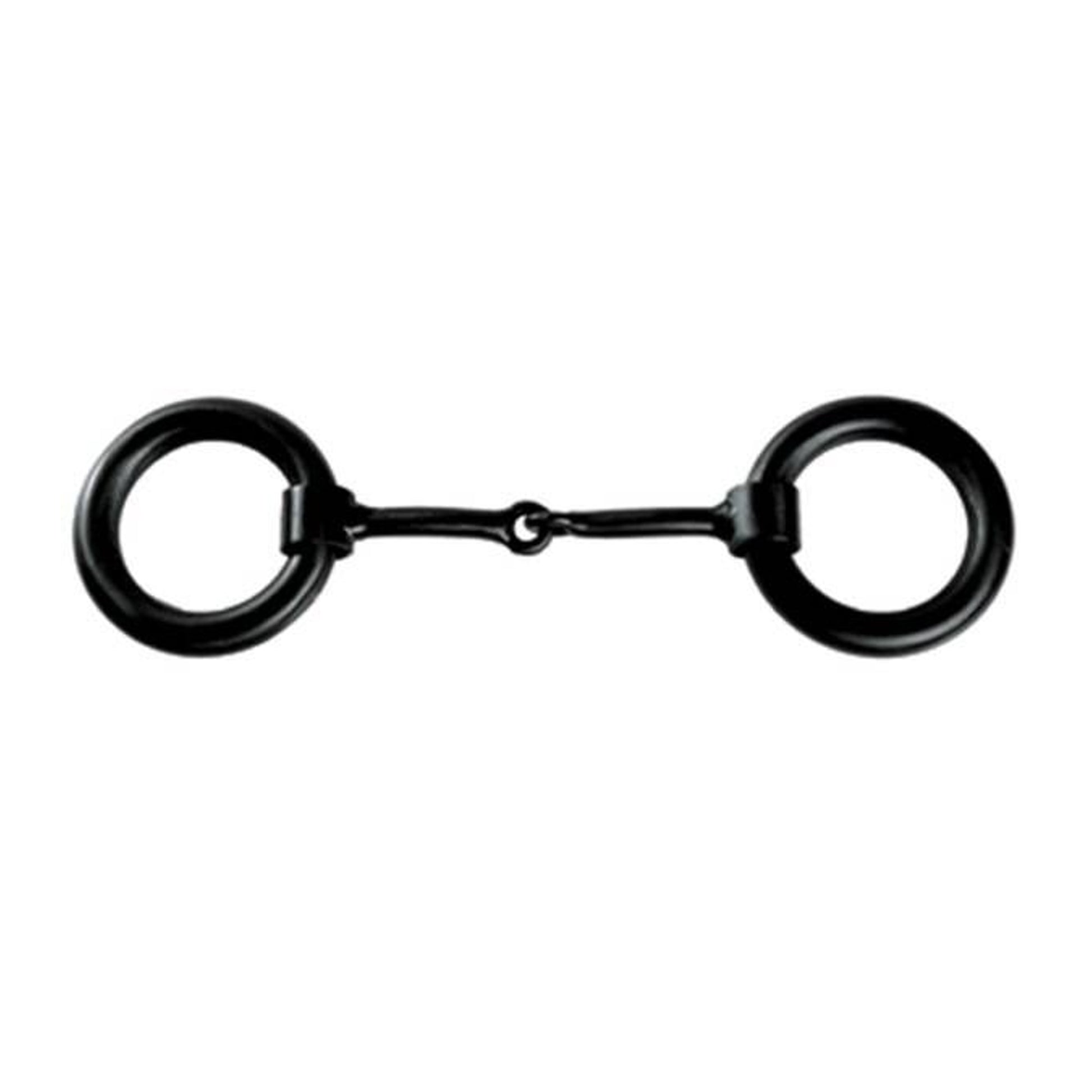 Jacks Donut Heavy Ring Snaffle Bit 5 Black Steel