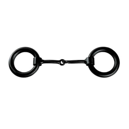 Jacks Donut Heavy Ring Snaffle Bit 5 Black Steel