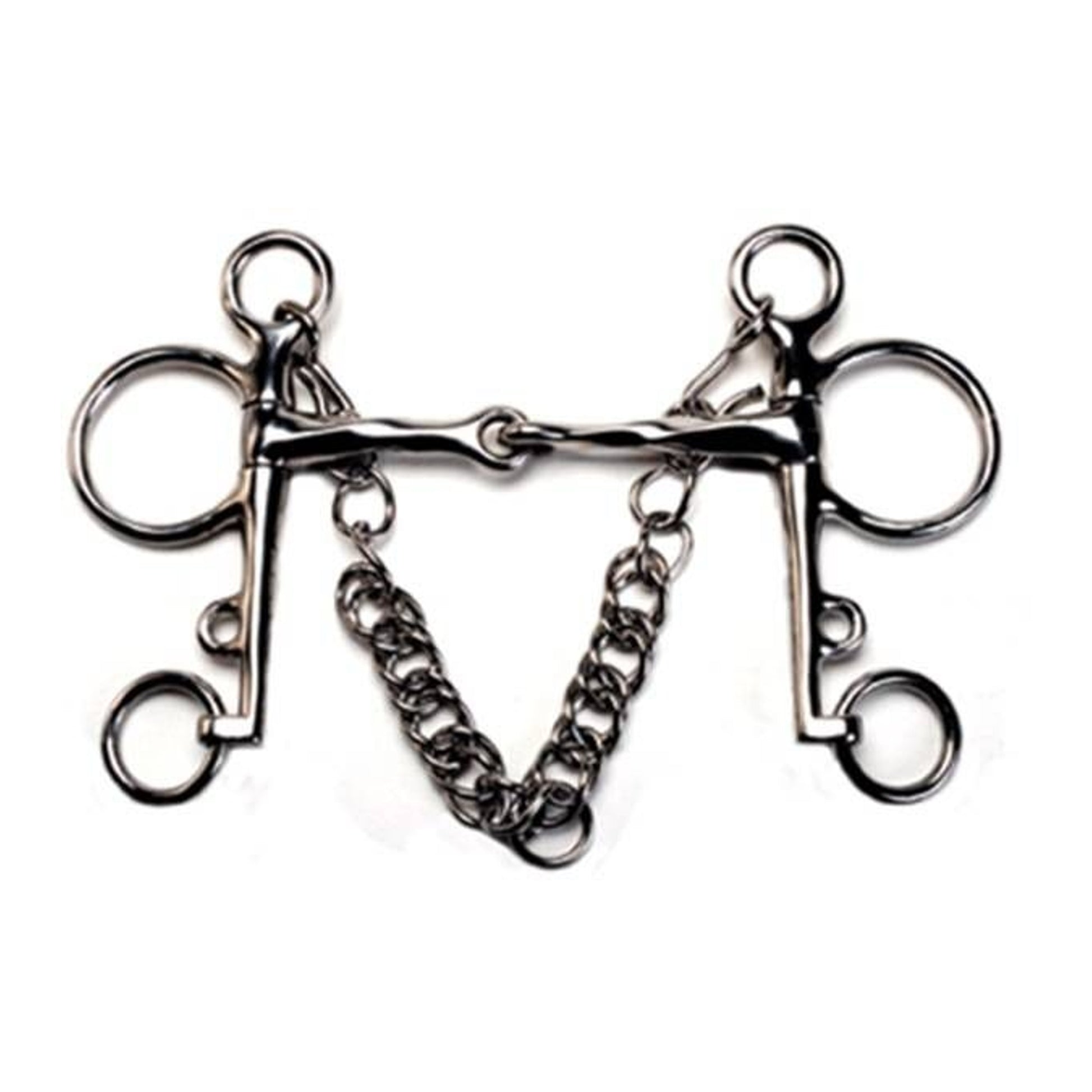 Jacks Slow Twist Pelham Bit 4" Stainless Steel