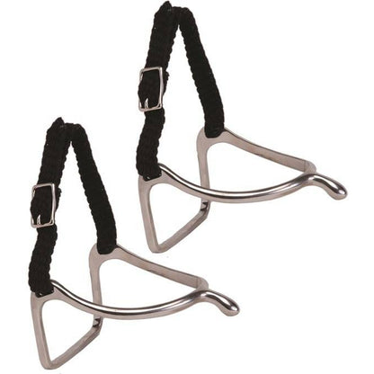 Jacks Ergonomic Spur w Knob ends SS Ladies Pair