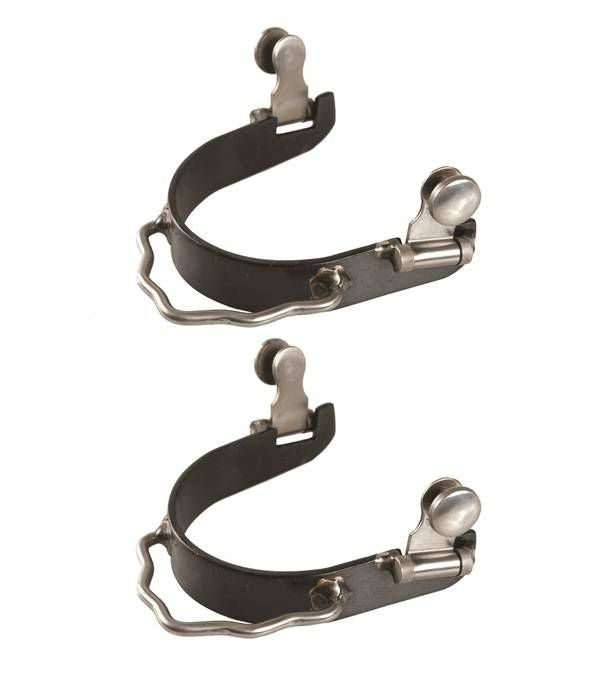 Jacks Bumper Spurs Sold in Pairs Black Steel