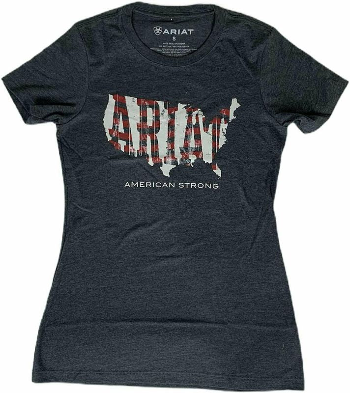 Ariat Ladies Wood USA Short Sleeve T-Shirt Large C