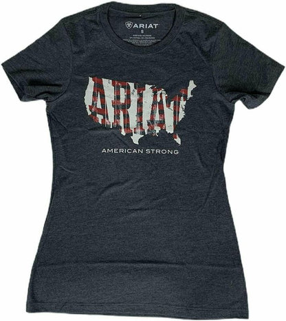 Ariat Ladies Wood USA Short Sleeve T-Shirt Large C