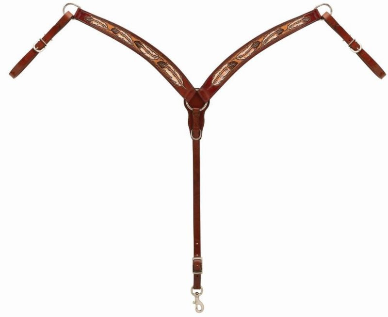 Weaver Turquoise Cross Coco Breast Collar Chestnut