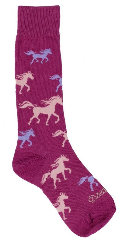 Ovation Kids Trot Up Knee Hi Socks Child 13-4 Fuch