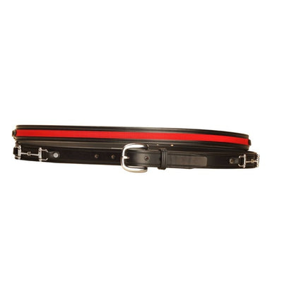 Tory Leather Ribbon/Snaffle Bits Belt 30 Black/Red