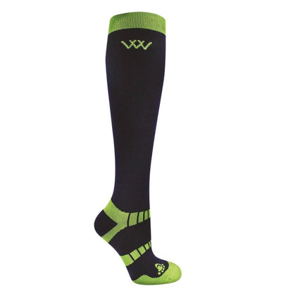 Woof Wear Winter Riding Sock 2Pk MD Black/Grey