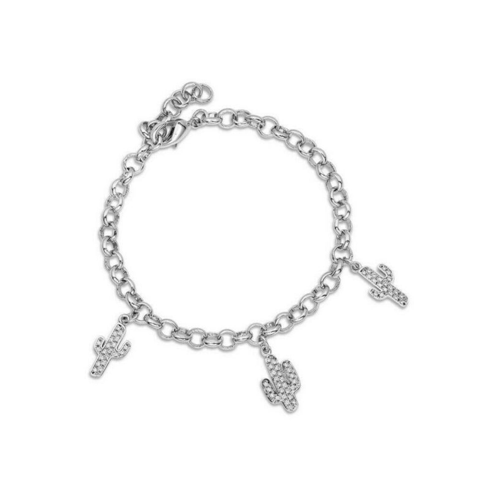 Montana Silversmiths Ladies Triple Cactus Charm Br