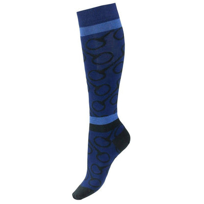 Horze Jacquard Knit Riding Knee Socks 6-7.5 Beetle