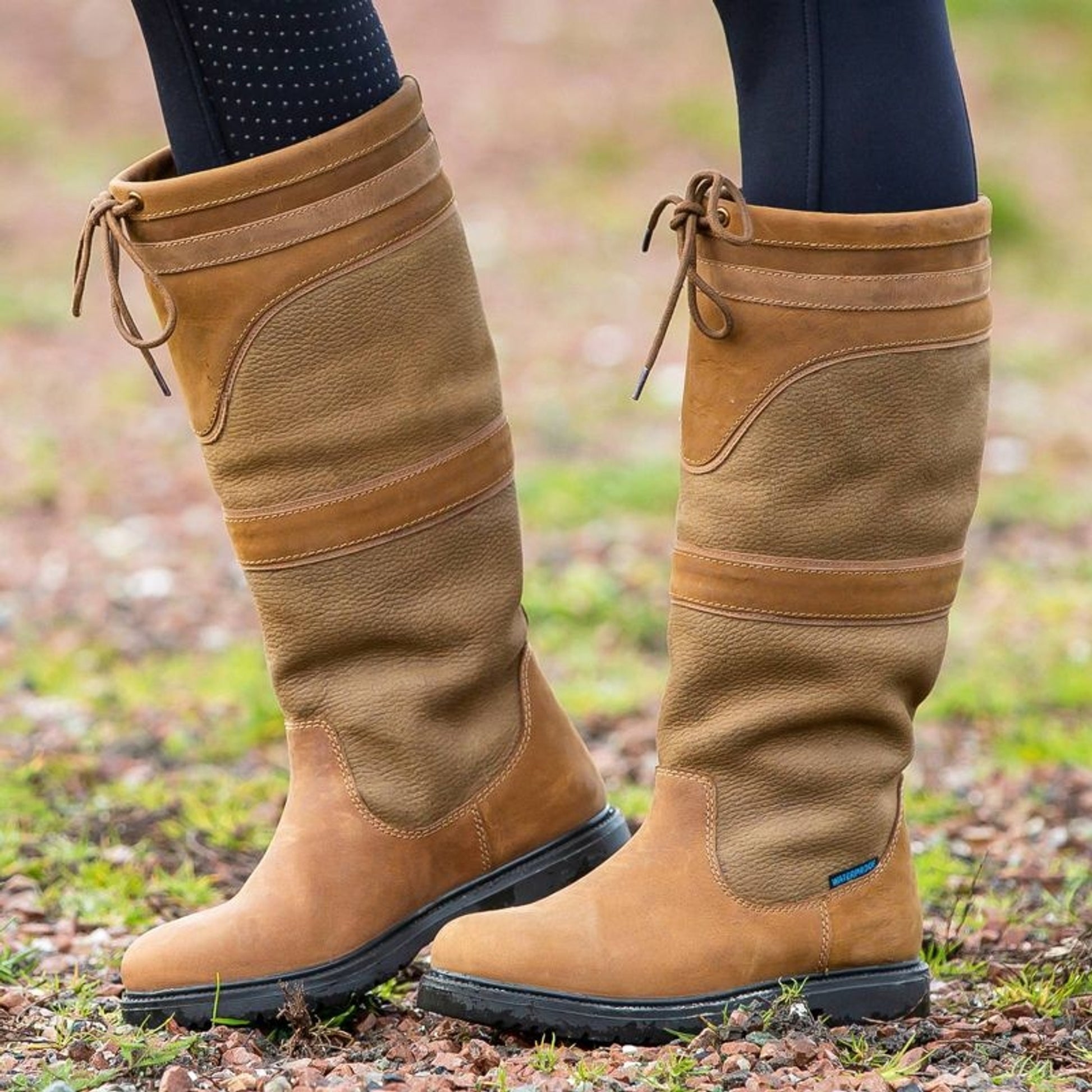 Horze Ladies Cambridge Tall Country Boots 9.5 Brow