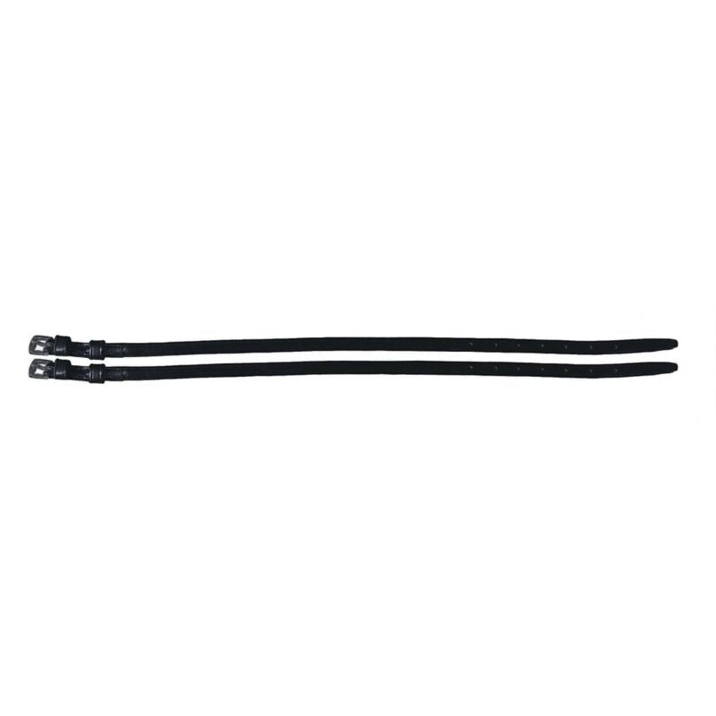 Kids English Leather Spur Straps 3/8" x 15" Black